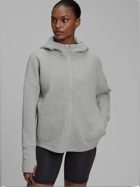 Gap Fit Jacquard Quilted Oversized Full-Zip Hoodie